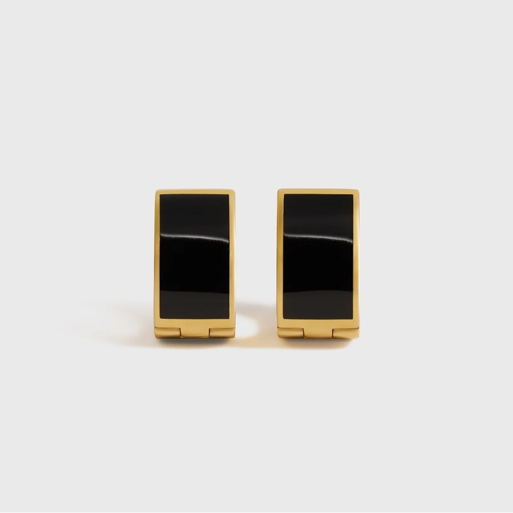 Toteme Signature Hoops Black & Gold - NEW